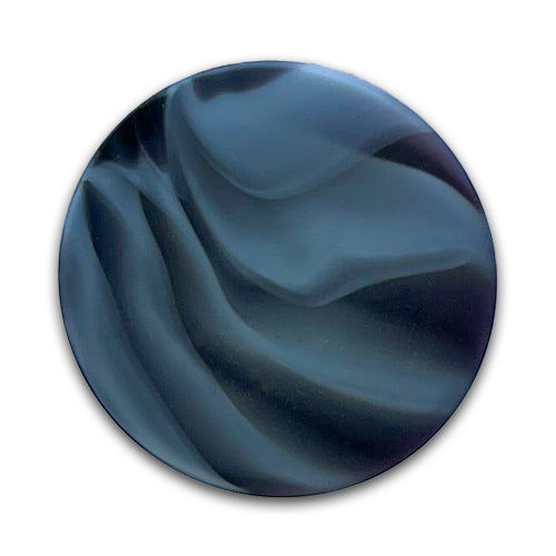 Steely Teal Marbeled Waves Glass Button (Made in Germany)