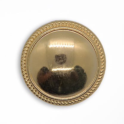 7/8" Braided Rim Domed Gold Metal Button (Made in Italy)