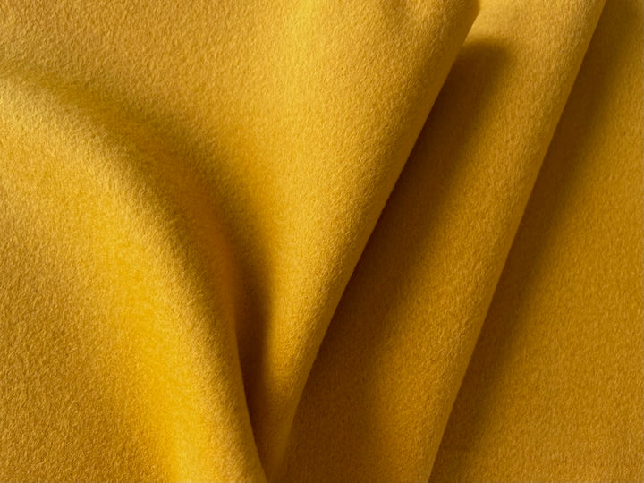 High-End Spicy Goldenrod Cashmere & Wool Blend Coating (Made in Italy)