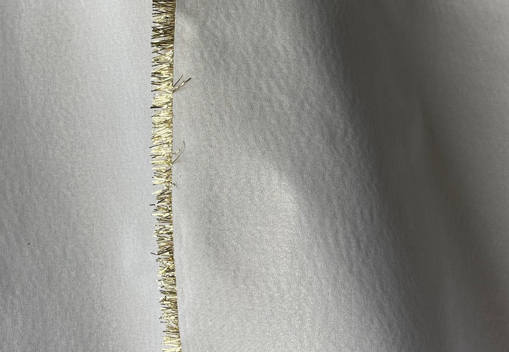 Metallic Golden Ivory Glimmer Polyester Brocade (Made in Italy)