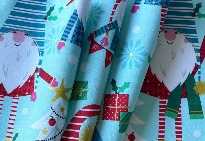 Cheerful Christmas Elves Quilting Cotton