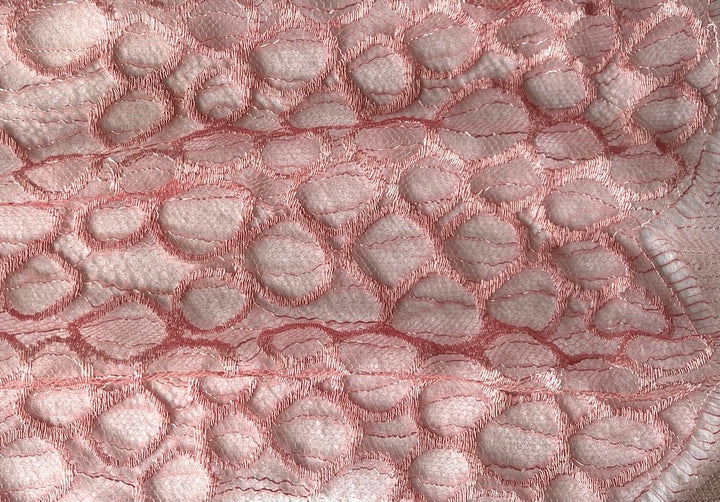 Sweet Pink Lemonade Poliamide Lace Fabric (Made in Italy)