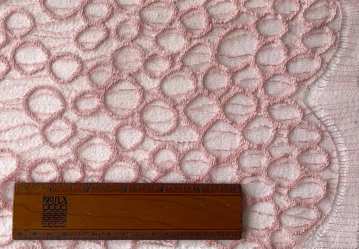 Sweet Pink Lemonade Poliamide Lace Fabric (Made in Italy)