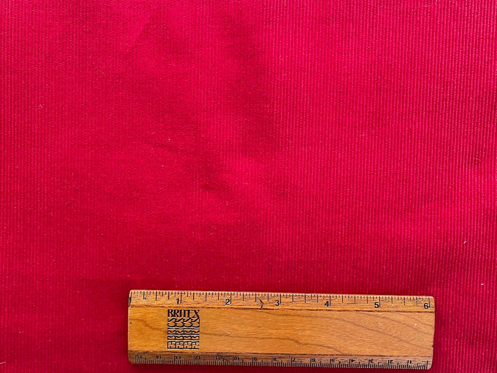 Maraschino Cocktail Cherry Stretch Pinwale Cotton Corduroy (Made in Italy)