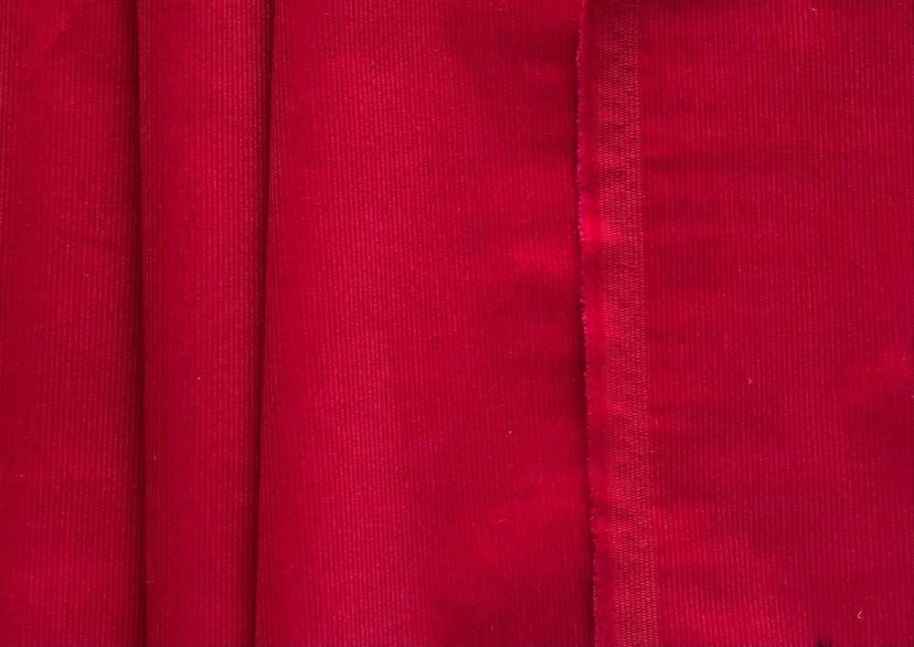 Maraschino Cocktail Cherry Stretch Pinwale Cotton Corduroy (Made in Italy)