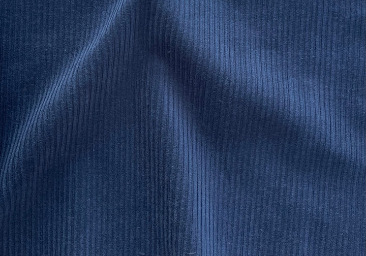 Admiral Navy Blue Stretch Mid-Wale Cotton Corduroy (Made in Italy)