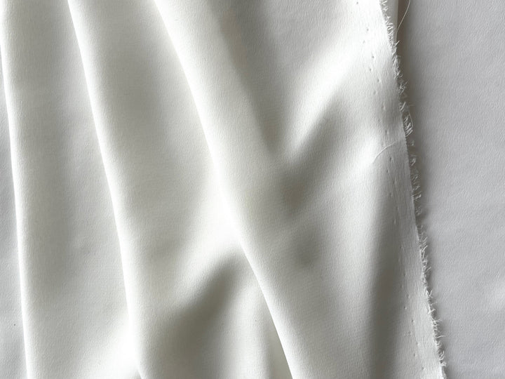 Soft White Silk Blend Crepe De Chine (Made in Italy)