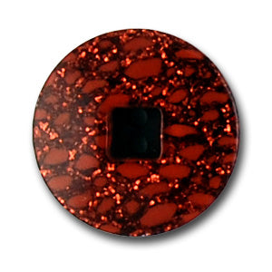 Glittery Copper Plastic Button (Made in Italy)