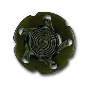 Olive Spiral Soutache Plastic Button (Made in Italy)