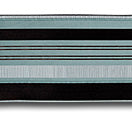 3" Aqua & Chocolate Striped Silk Brocade Ribbon (Made in France)