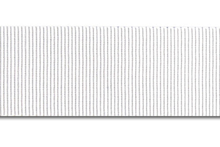 White Rayon Petersham Grosgrain Ribbon (Made in Japan)