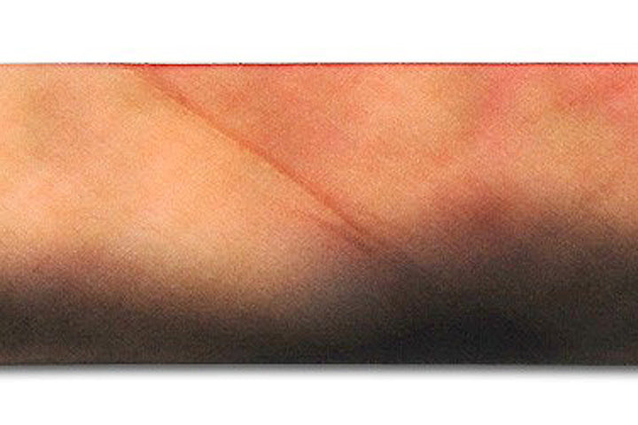 1 1/2" Peaches & Chocolate Hand/Dyed Silk Ribbon (Made in USA)
