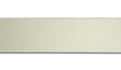 Shell Grey Double-Faced Silk Satin Ribbon
