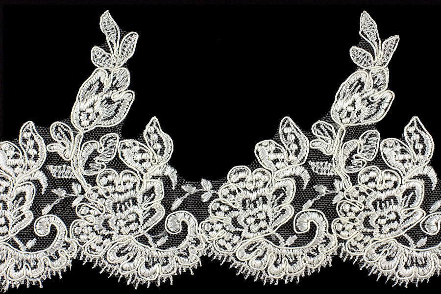 4 1/2" Ivory Alençon Edging Lace