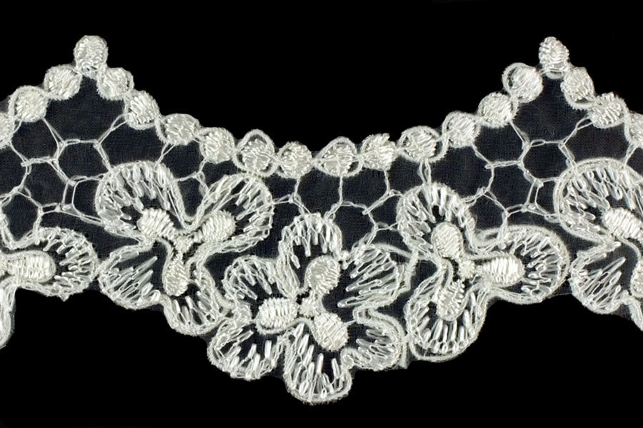 2 1/2" Ivory Alençon Edging Lace