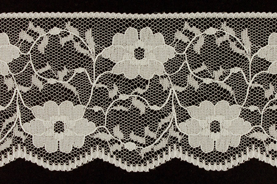 2 1/4" Ivory Raschel Lace