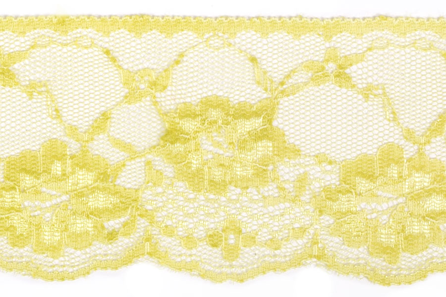 2 3/4" Chartreuse Raschel Lace (Made in England)