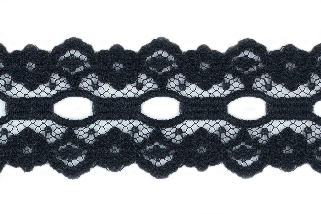 1" Black Beading Chantilly Lace