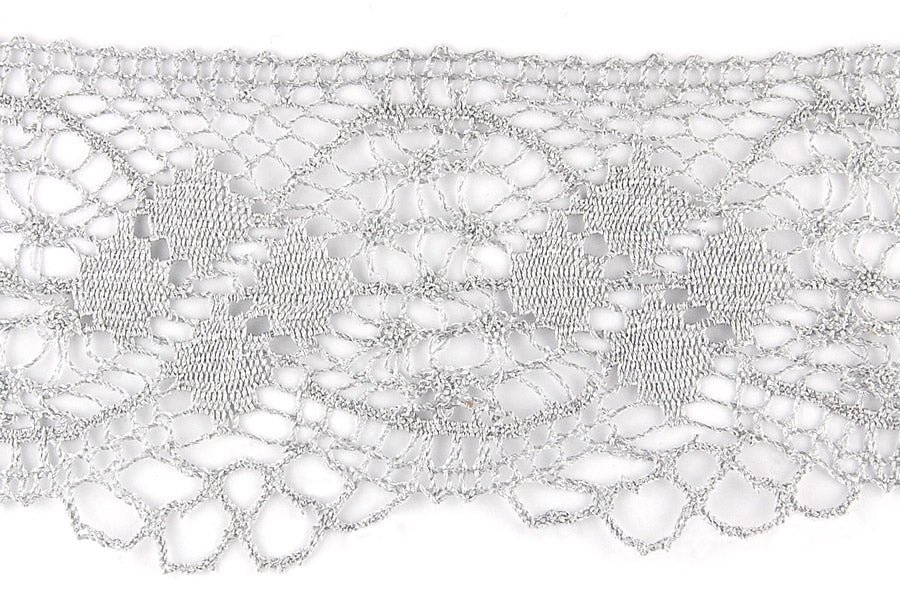 SILVER FOIL METALLIC RACHEL LACE| 20801-SILVER