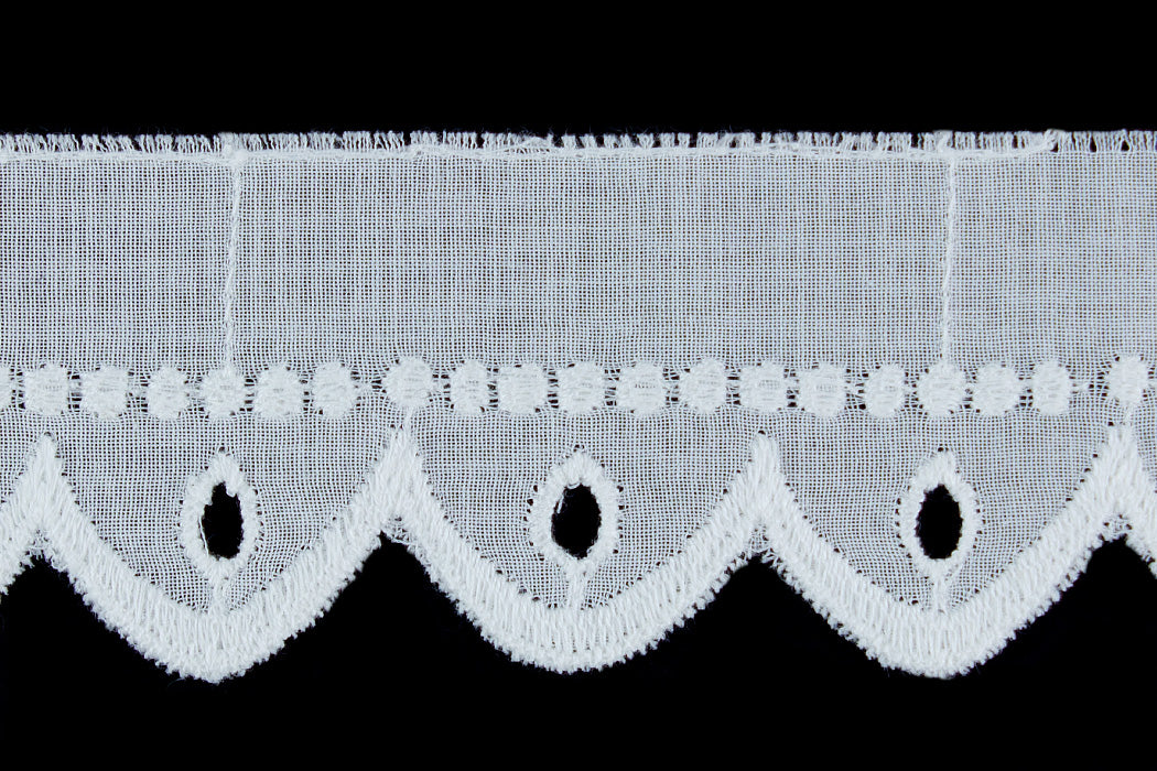 White eyelet 2024 lace trim