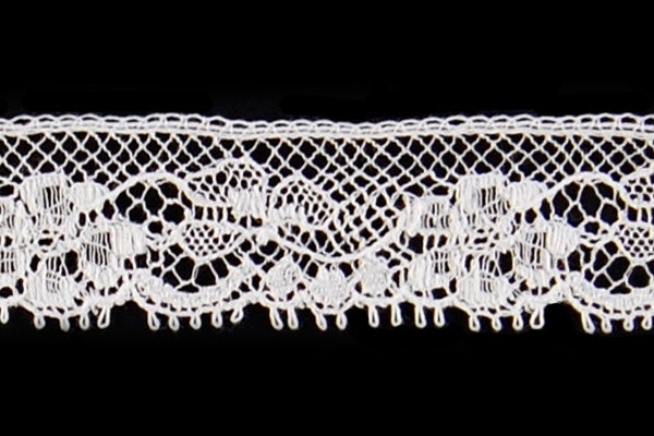 5/8"  Floral White Edging Heirloom Lace (Made in France)