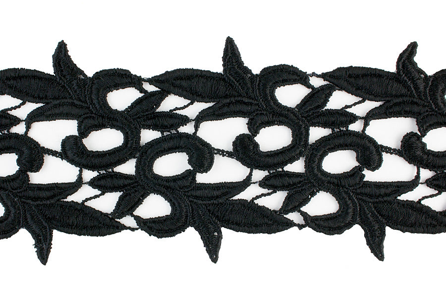 3 1/8" Black Venise Lace