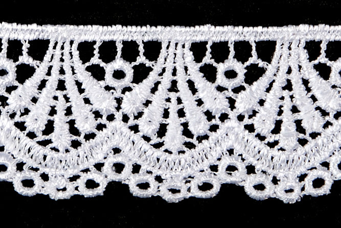 1 3/4" Scalloped  White Venise Edging Lace