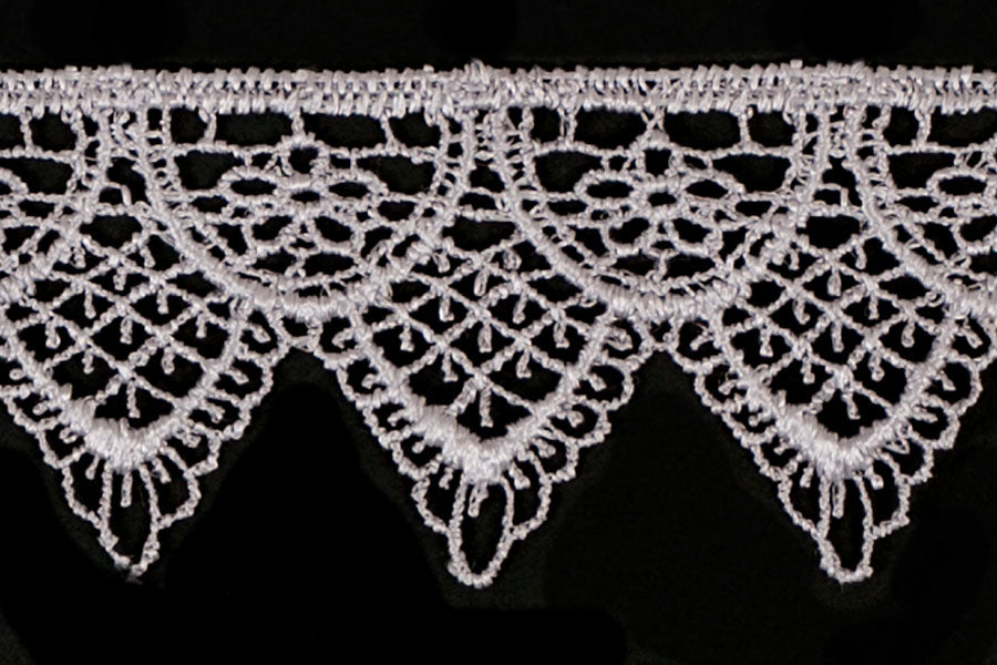 2" Double-Scalloped Grey Venise Edging Lace (Made in England)