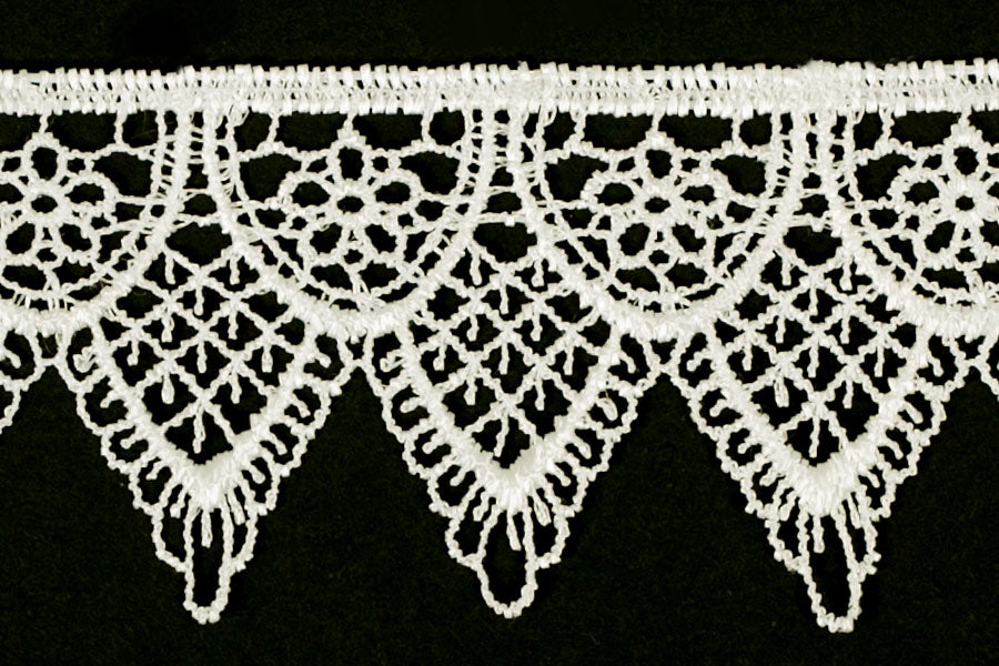 2" Double-Scalloped Ivory Venise Edging Lace (Made in England)