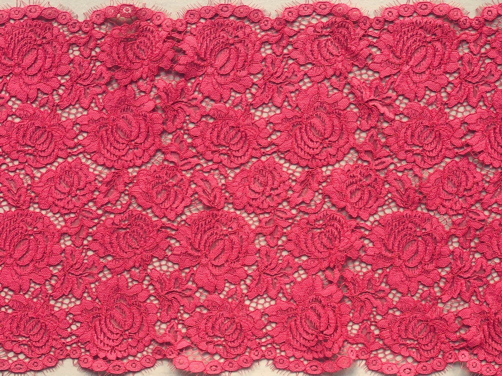 Solstiss Corded Watermelon Alençon Lace Trim (Made in France)