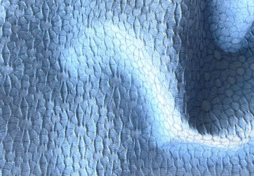 Novelty Fabric, Honeycomb Ice & White Polyester Blend Cloqué Brocade –  Britex Fabrics
