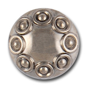 9/16" Silver Czech Glass Button
