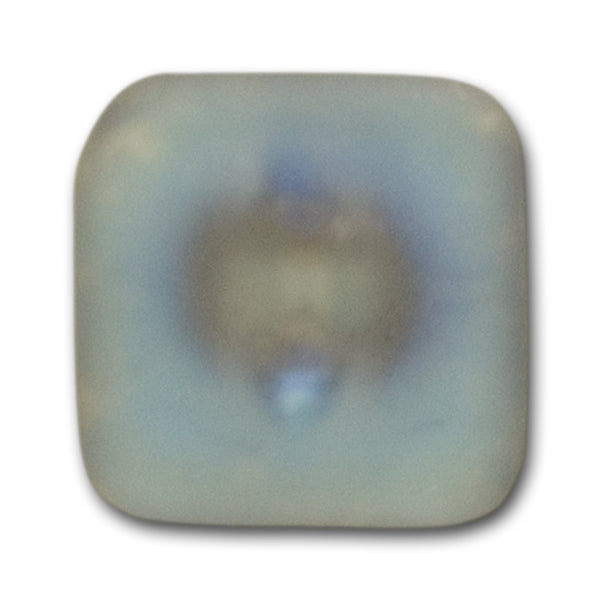 Square Iridescent Cobalt Blue Glass Button