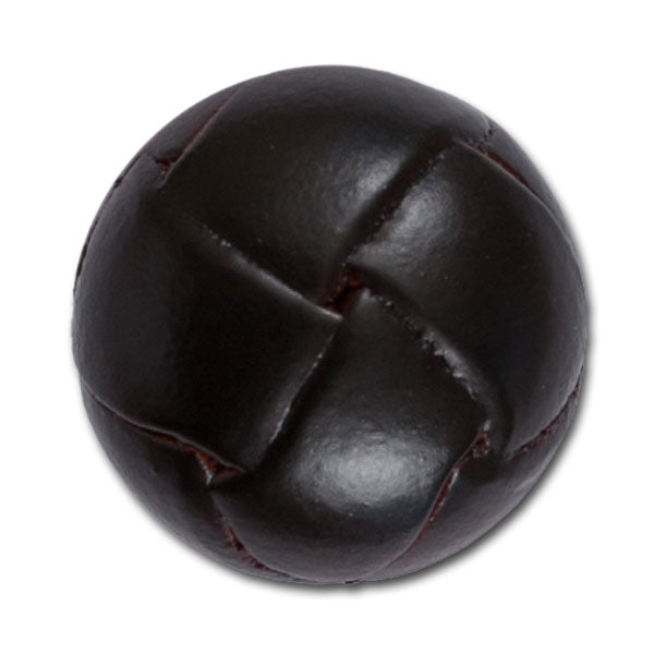 Warm Antique Brown Woven Leather Button