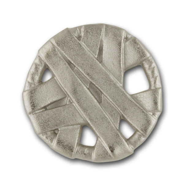 Woven Silver Metal Button