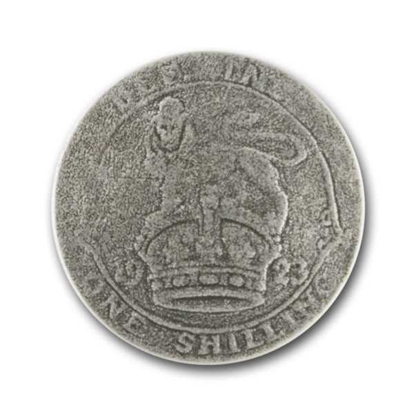 Shilling Coin Silver Metal Button
