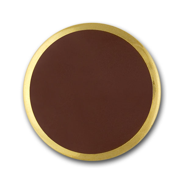 Chocolate & Gold Metal Button