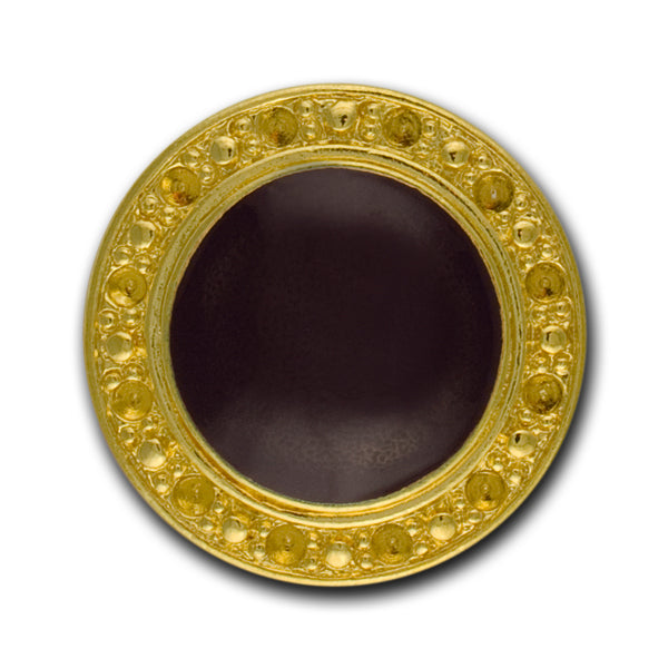 Black & Gold Metal Button