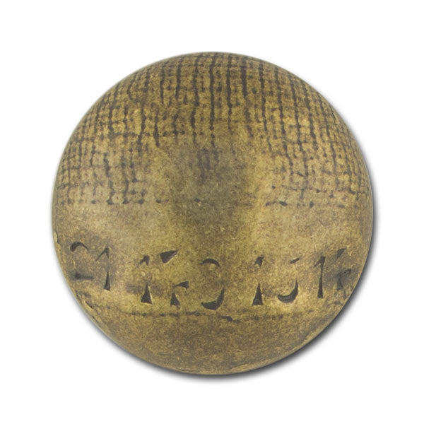Domed Numeric Antique Gold Metal Button