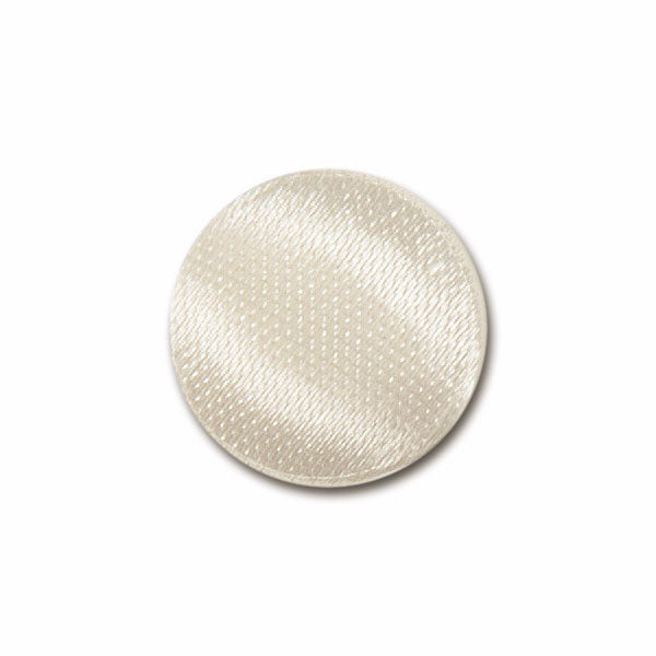 Slightly Domed Ivory Satin Covered Button