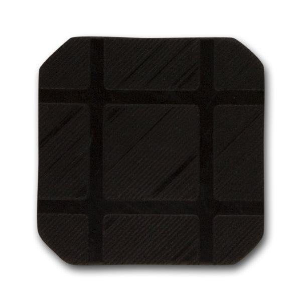Square Tone-on-Tone Black Plastic Button