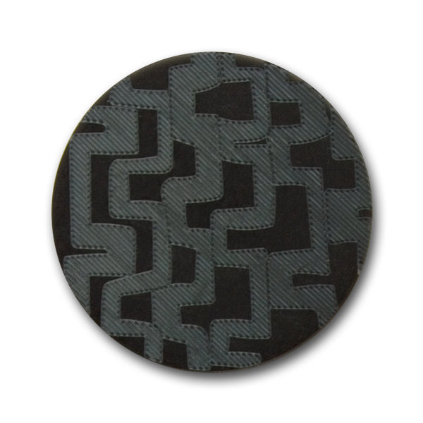 Tone-on-Tone Black Plastic Button