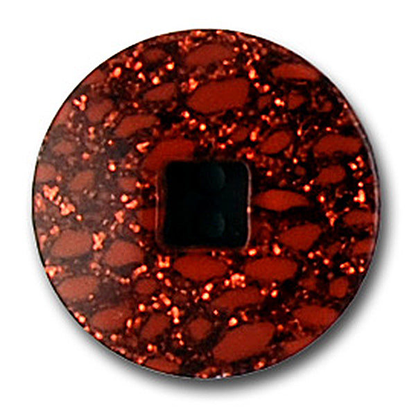 Glittery Copper Plastic Button (Made in Italy)