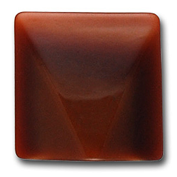 Square Rich Brown Plastic Button