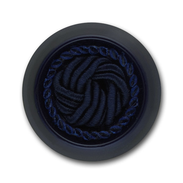 Navy Passementerie Vintage Button