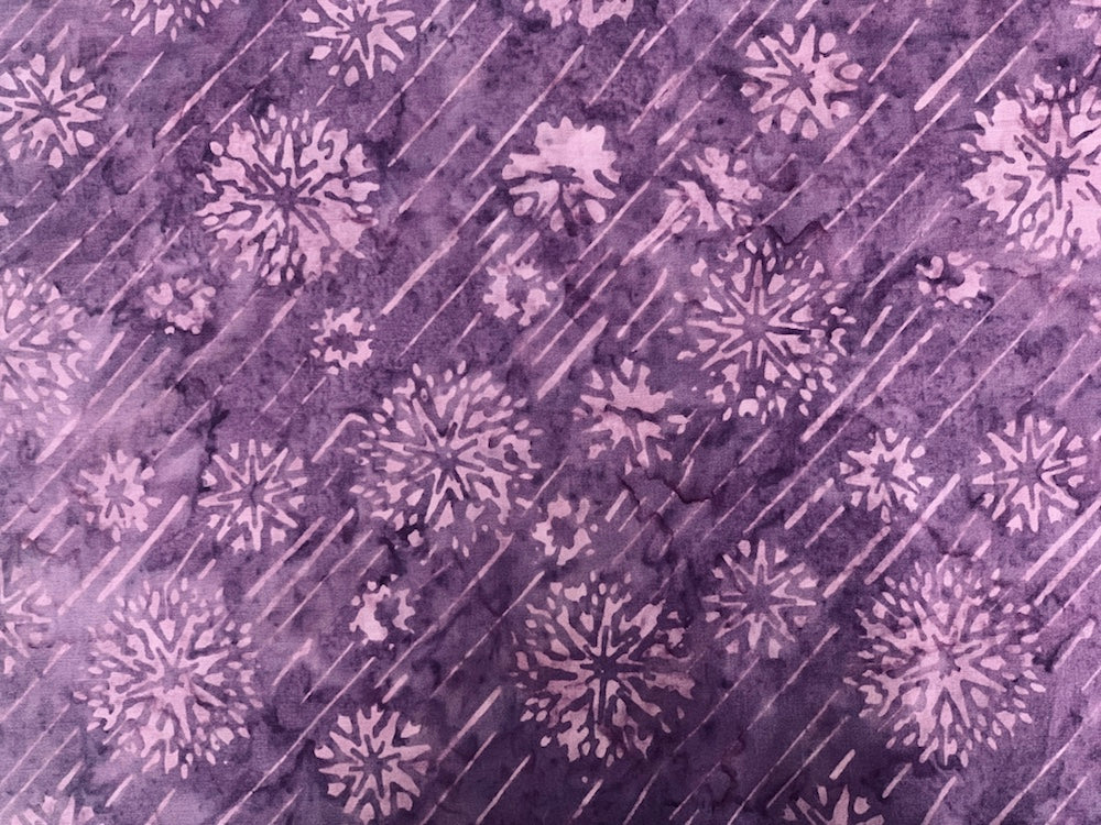 Purple Summer Shower Cotton Batik