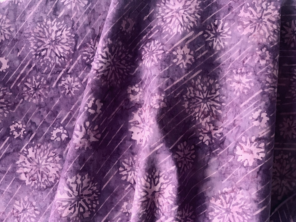 Purple Summer Shower Cotton Batik