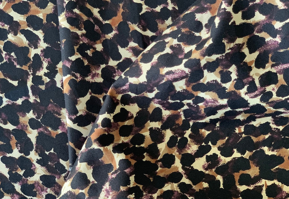 Splash of Leopard Cotton Twill (Made in Italy)