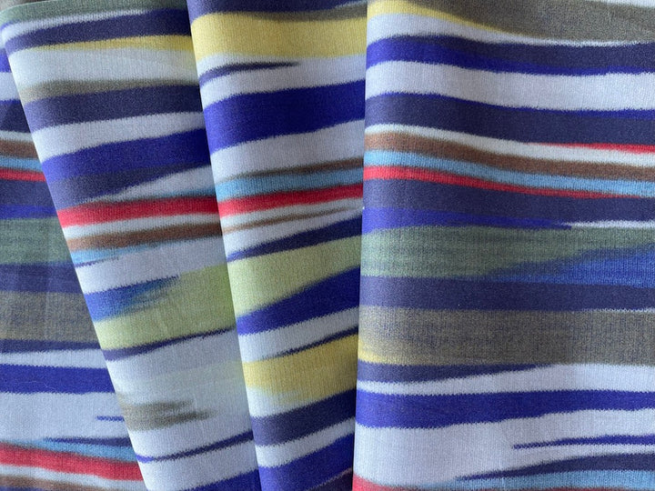 Seaside Stripes Cotton Poplin (Made in Italy)