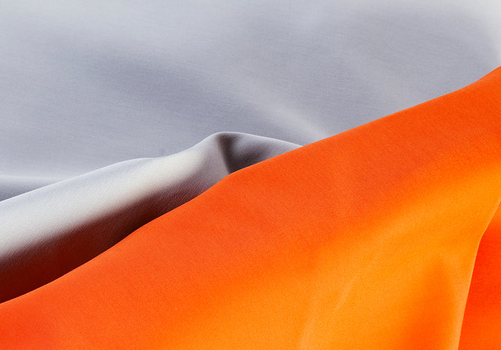 Chic Ricceri Reversible Pumpkin & Smoke Cotton & Viscose Suiting (Made in Italy)